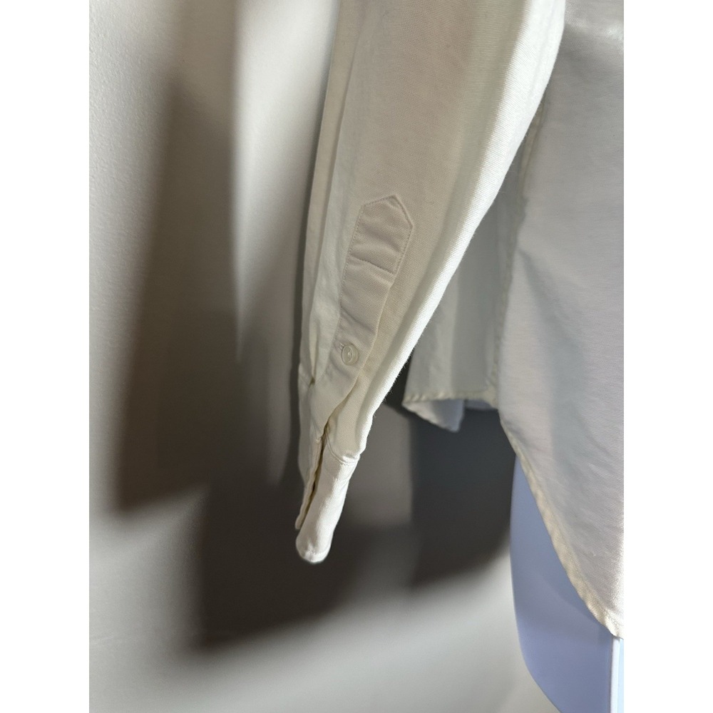 Polo by Ralph Lauren Cream Button-Down Shirt with Navy Logo - Picture 4 of 6